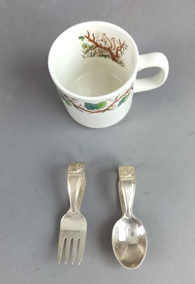 Tiffany Sterling Child's Spoon & Fork (1 of 6)