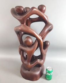 Mahogany Carved Sculpture by Ross B'dos 2022
