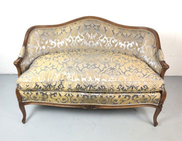 Louis XV Style Upholstered Loveseat