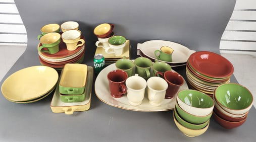 Vietri Italy Mixed Pattern Set (Crema & Cucina)