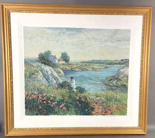 Henri Plisson "Girl on the Hill" Print