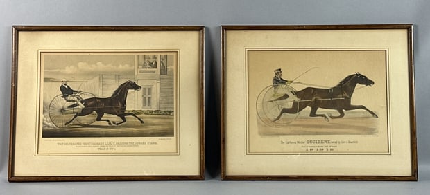 2 Currier & Ives Trotter Prints