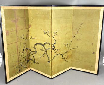 Asian 4-Panel Screen Table Divider