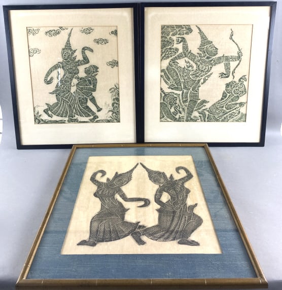 Group of 3 Thai Rubbings (1 of 6)