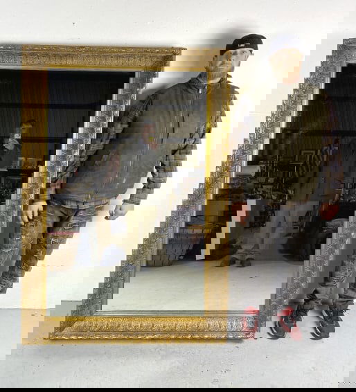 Giltwood & Gesso Rectangular Mirror (1 of 5)