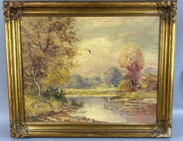 A. Fenton 'Autumn River Scene'