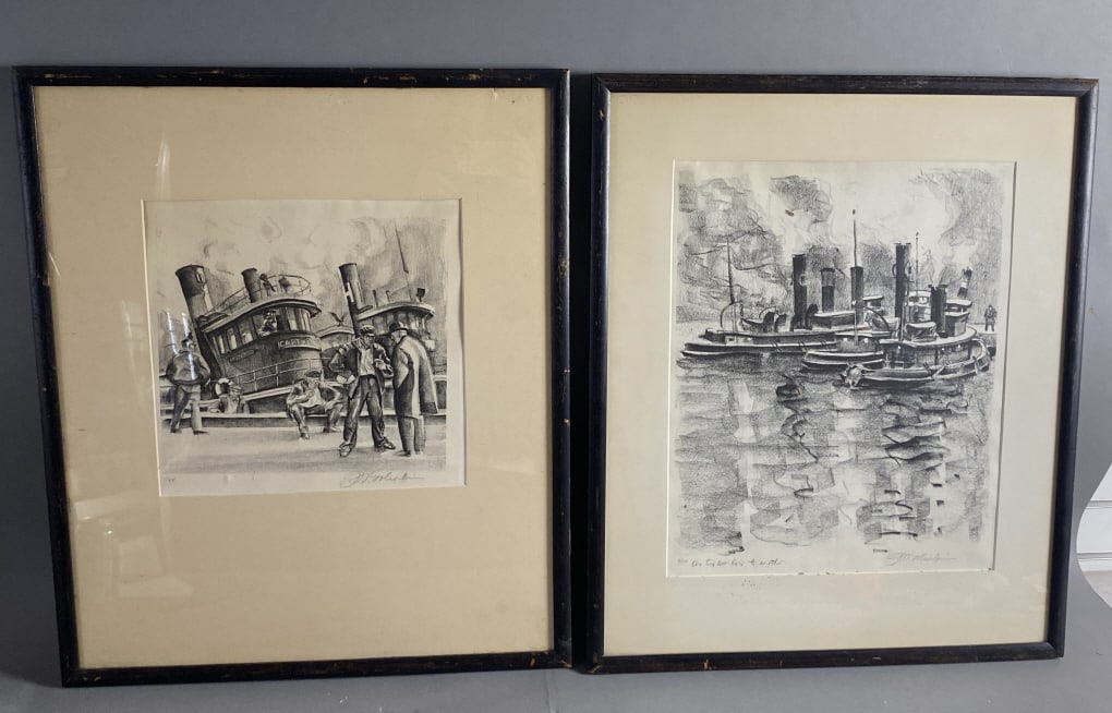 2 Tug Boat Lithographs by Joseph W. Golinkin (1 of 10)