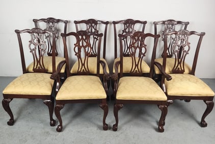 Set of 8 Mahogany Ethan Allen Dining Room Chairs