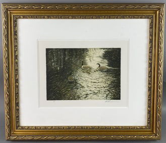 Harold Altman Geese Lithograph