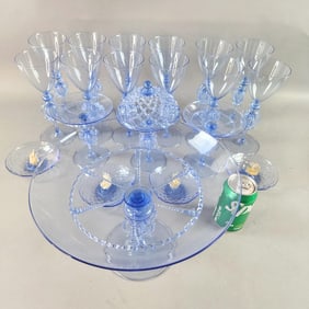Grouping of Blue Venetian Murano Articles