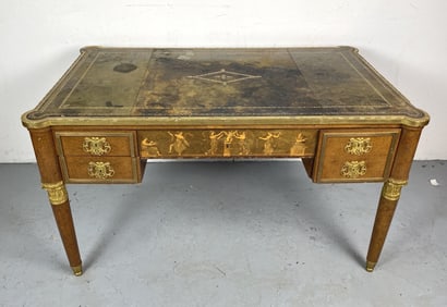 Empire Style Burlwood & Bronze Mounted Bureau-Plat