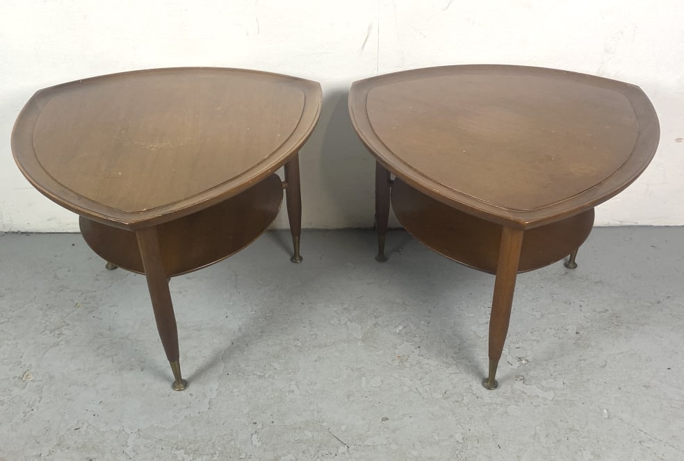 Pair of MCM Style Two Tier Side Tables (1 of 4)