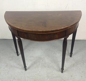 Georgian Mahogany Demilune Card Table