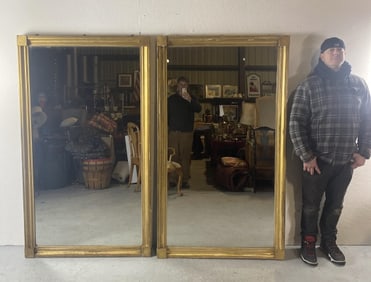Pair of 19th C. Giltwood Mirrors