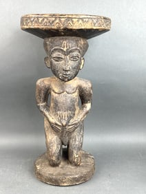 Decorative African Baule Carved Wood Stool