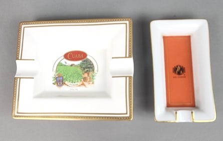 Cuaba & Avo Uvezian Limoges Cigar Ashtrays
