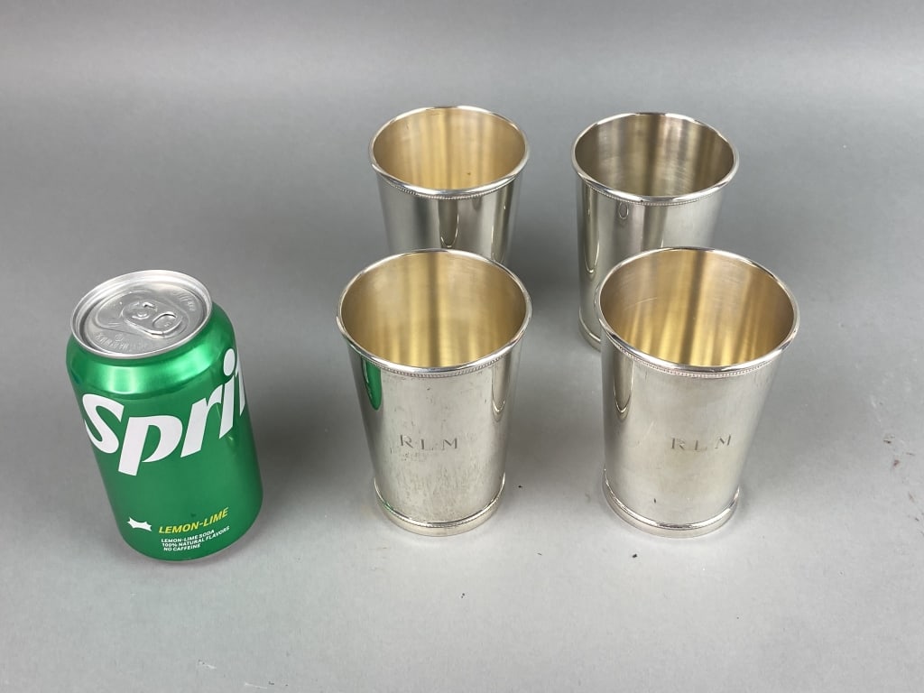 Set of 4 Tiffany Sterling Silver Mint Julep Cups (1 of 5)