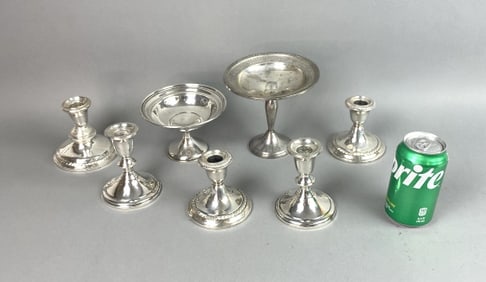 Group of 7 Sterling Silver Weighted Articles