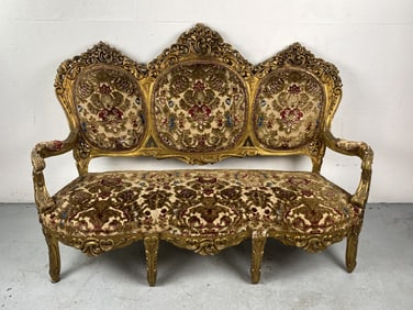 Louis XVl Style Giltwood Settee