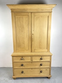19th C. Pine Linen Press