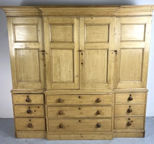 Pine Breakfront Cabinet