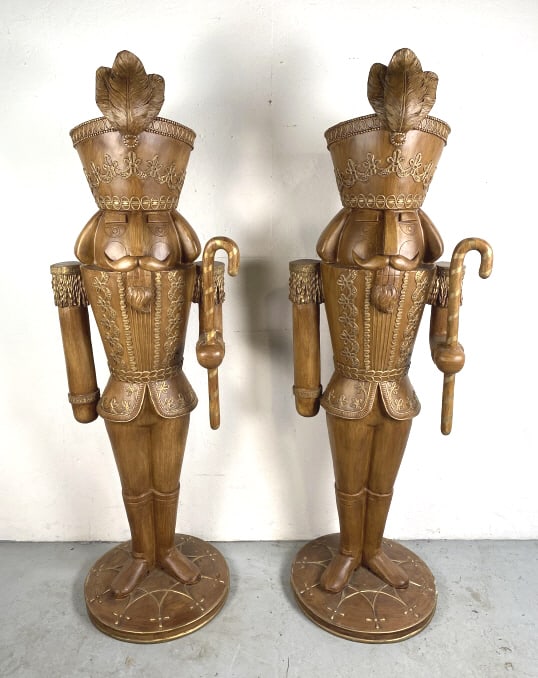 Pair of Life Size Composition Nutcrackers (1 of 7)