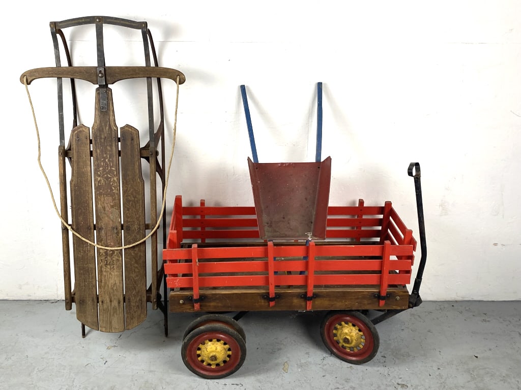 Child's Wagon, Sleigh and Wheelbarrow (1 of 4)