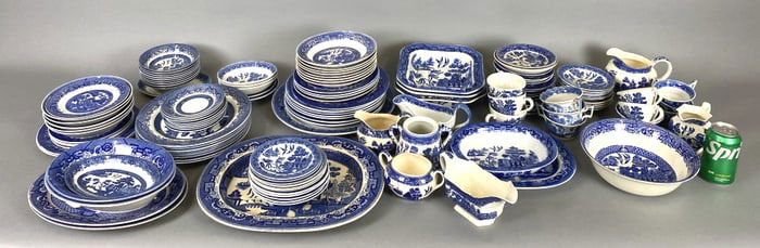 Assembled Blue Willow Dinner Sets