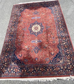 Persian Style Red Floral Rug