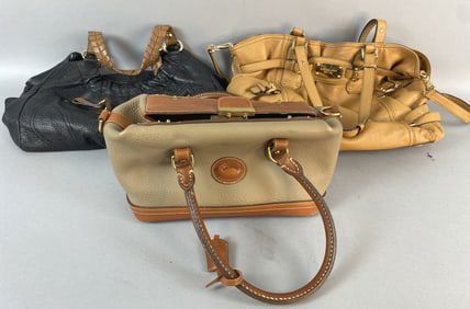 3 Designer Leather Handbags
