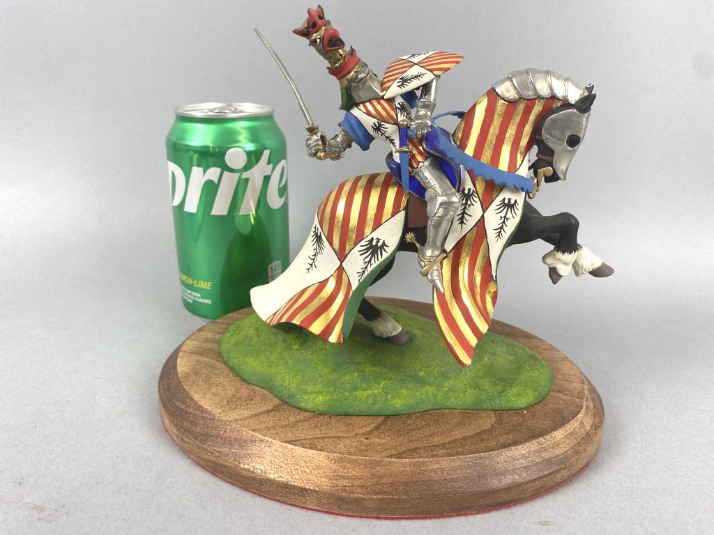 Brian Rodden "The Sicilian # 24/50": Brian Rodden "The Sicilian, the King of Sicily # 24/50". Hand enameled pewter. 6 1/4"h Condition: Good, and dusty.