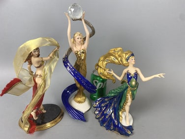 3 Franklin Mint Porcelain Sculptures
