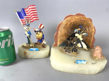 2 Ron Lee Looney Tunes Pewter Sculptures