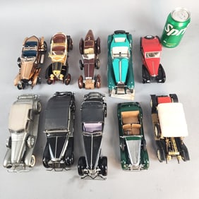 10 Classic Car Franklin Mint Models