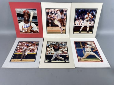 6 Certified Signatures of Baseball Players