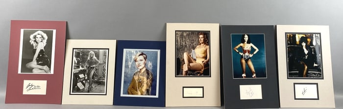 6 Certified Autographs of Actresses