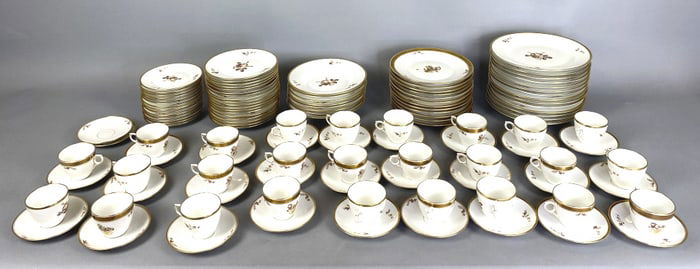 Royal Copenhagen Brown Rose Partial Service