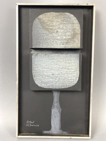 Ethel Edwards Mixed Media Painting "Fan # IV"