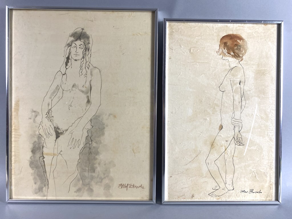 2 Ethel Edwards Nudes Drawings on Paper (1 of 7)