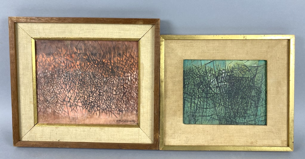 2 Ethel Edwards "Small Jungle" Paintings (1 of 8)
