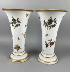 Two 19th C. Baccarat  Style French Opaline Vases