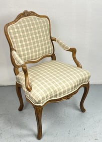 Louis XV Walnut Fauteuil Chair