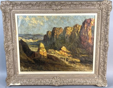 Rudolf Weber "Orientalist Mountain Scene"