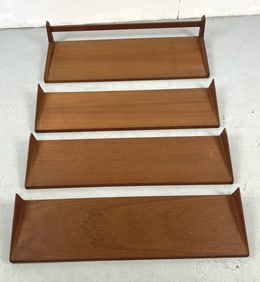 Danish Modern Teak 4 Shelve Wall Unit