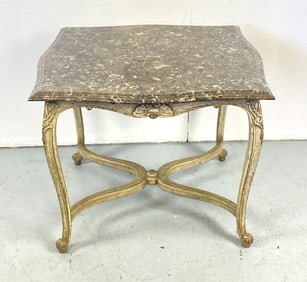 Louis XVI Style Marble Top Center Table