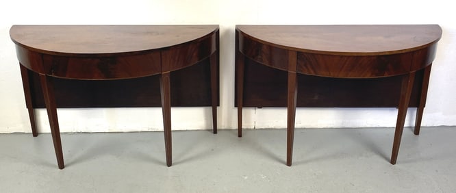 19th C. Mahogany Two Part Dining Table/ Consoles