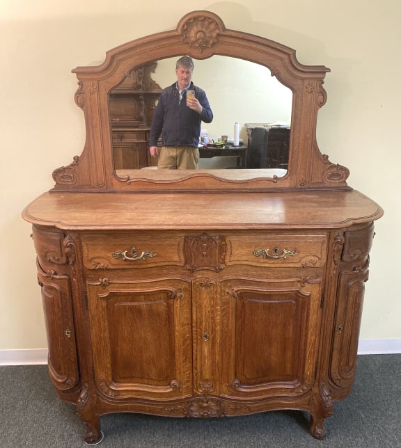 Louis XV Style Oak Buffet (1 of 5)