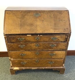 Georgian Walnut Slant Front Desk