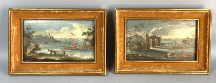 Pair of 19th C. Italian Coastal Scenes