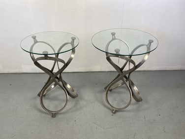 Pair of Infinity Figure 8 Side Tables